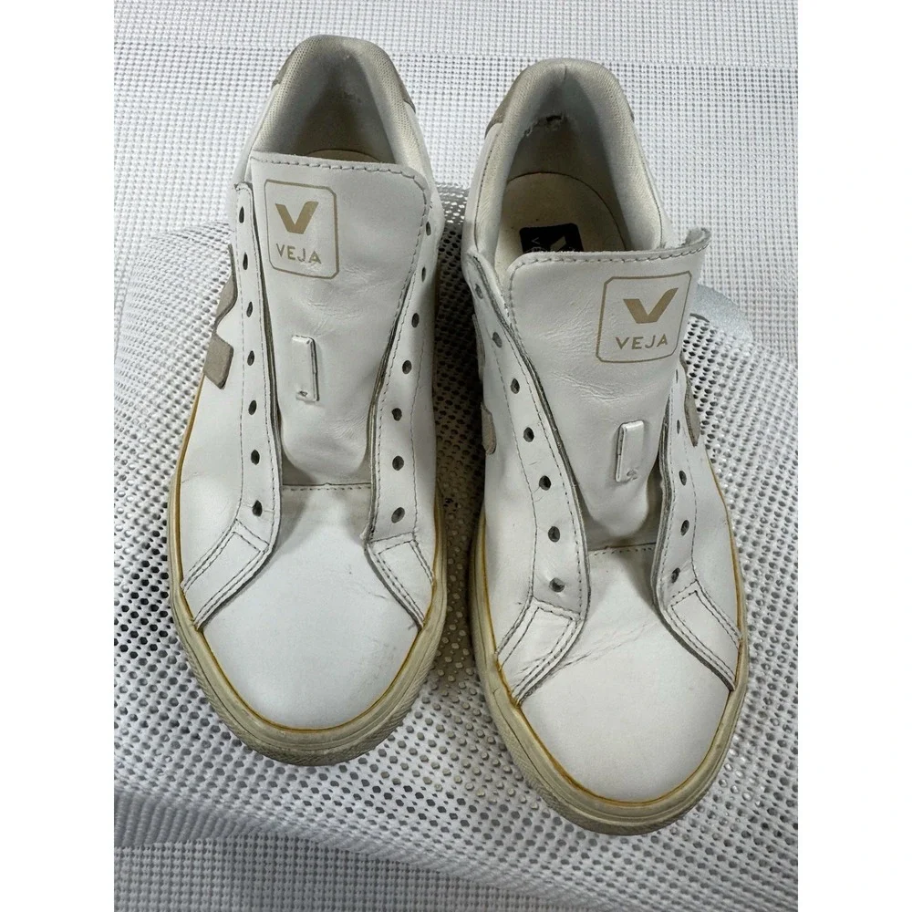 VEJA Esplar White Leather Sneakers Womens US 8 EU 39 Low Top EO0202335